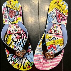 Brighton Multicolor Love Sandals  Never Worn